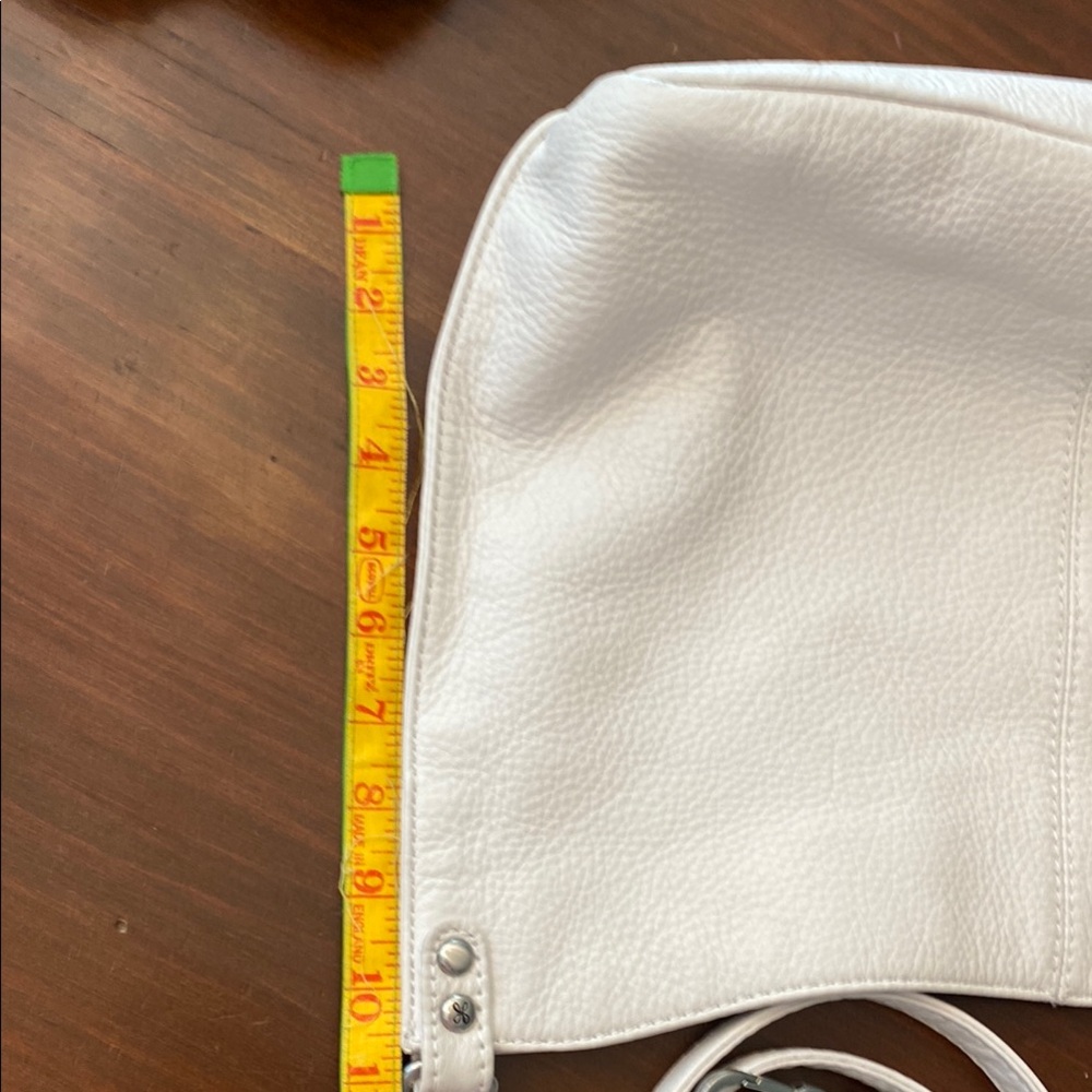 HOBO Cream Leather Hobo Bag with Adjustable Strap - Picture 10 of 15